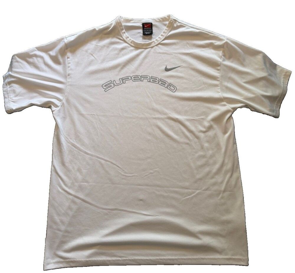 NIKE KOBE Black Mamba T-SHIRT Superbad Dri-Fit Mens Sz Large White Logo